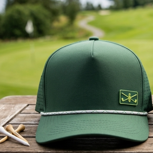 GU golf caps mørkegrønn – norsk premium golfhodeplagg fra GolfUnity