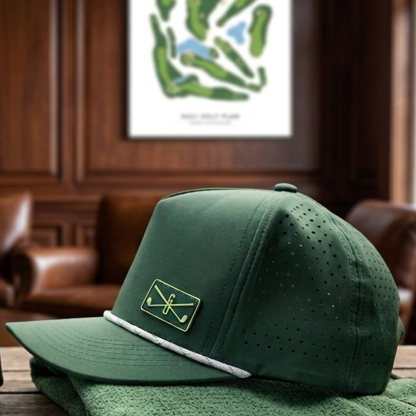 GU golf caps mørkegrønn – norsk premium golfhodeplagg fra GolfUnity