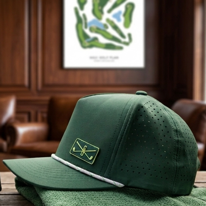 GU golf caps mørkegrønn – norsk premium golfhodeplagg fra GolfUnity