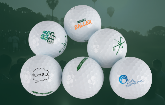 Golfballer med logo til bedrift - GU Pro premium logoball
